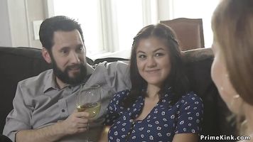 Husband fucks step sisters in slave